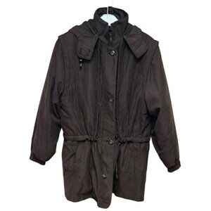 London Fog Vintage Classic – Hooded All-Weather Coat Size Large